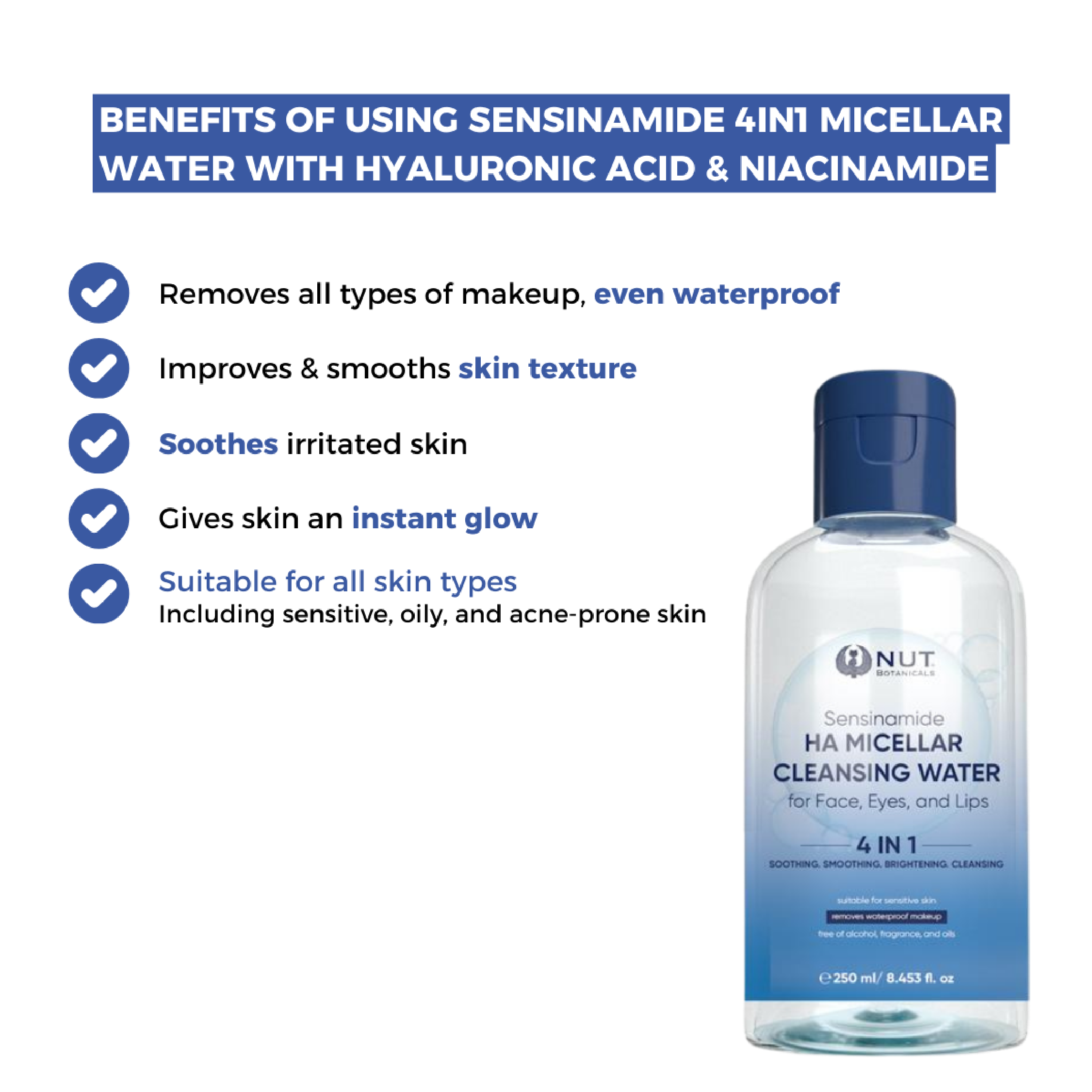Sensinamide HA Micellar Cleansing Water image 2